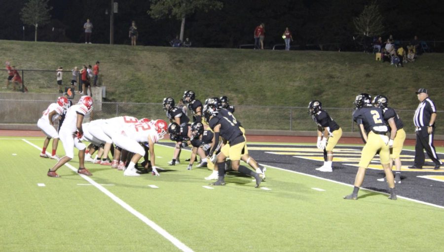 Wildcats line up for a goal line stop