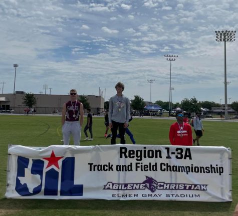 Preston Miller placed 1st in long jump at the 3A Regional track meet in Abilene.